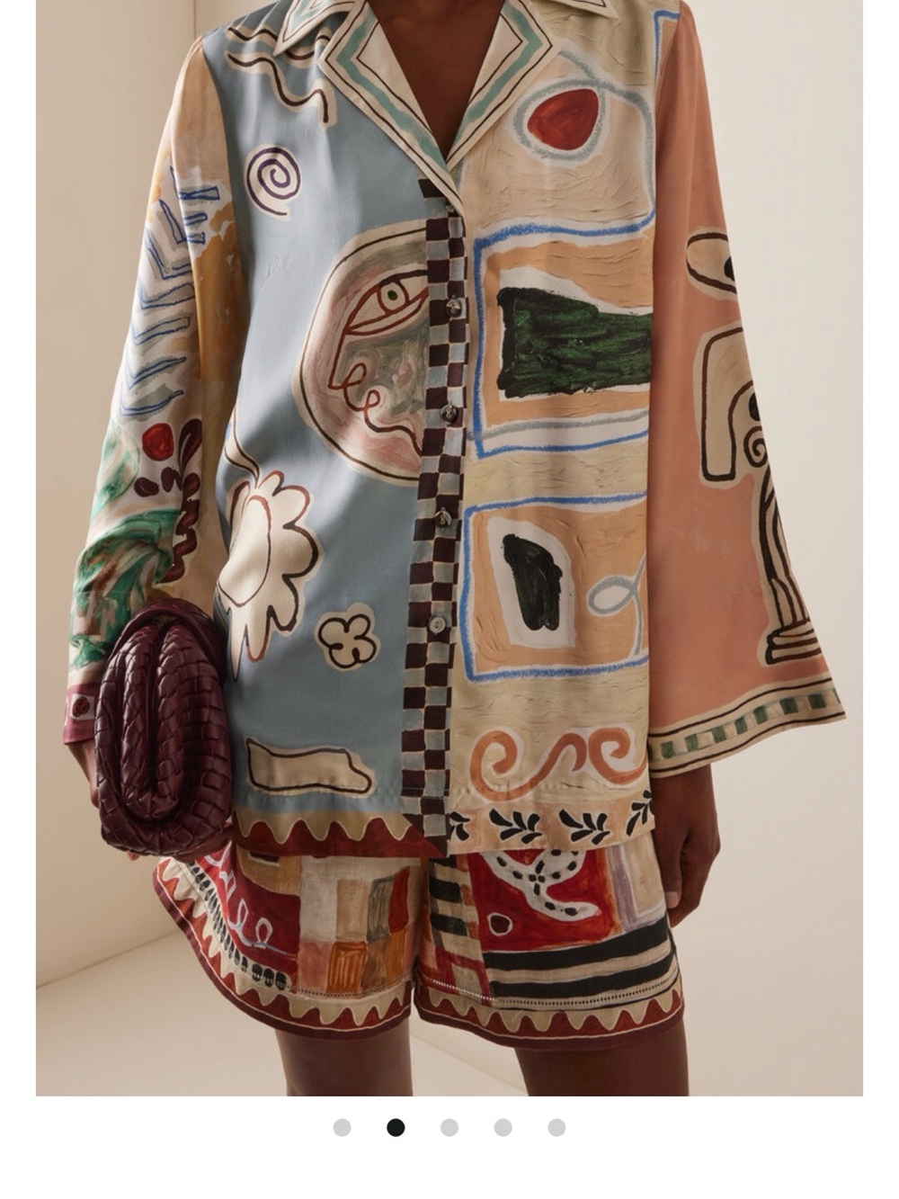Alemais michelle Abstract Silk Blouse in Multi-Color NWOT - Picture 9 of 11